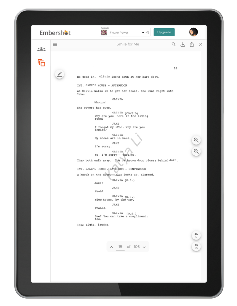 The Embershot viewer showing a protected script